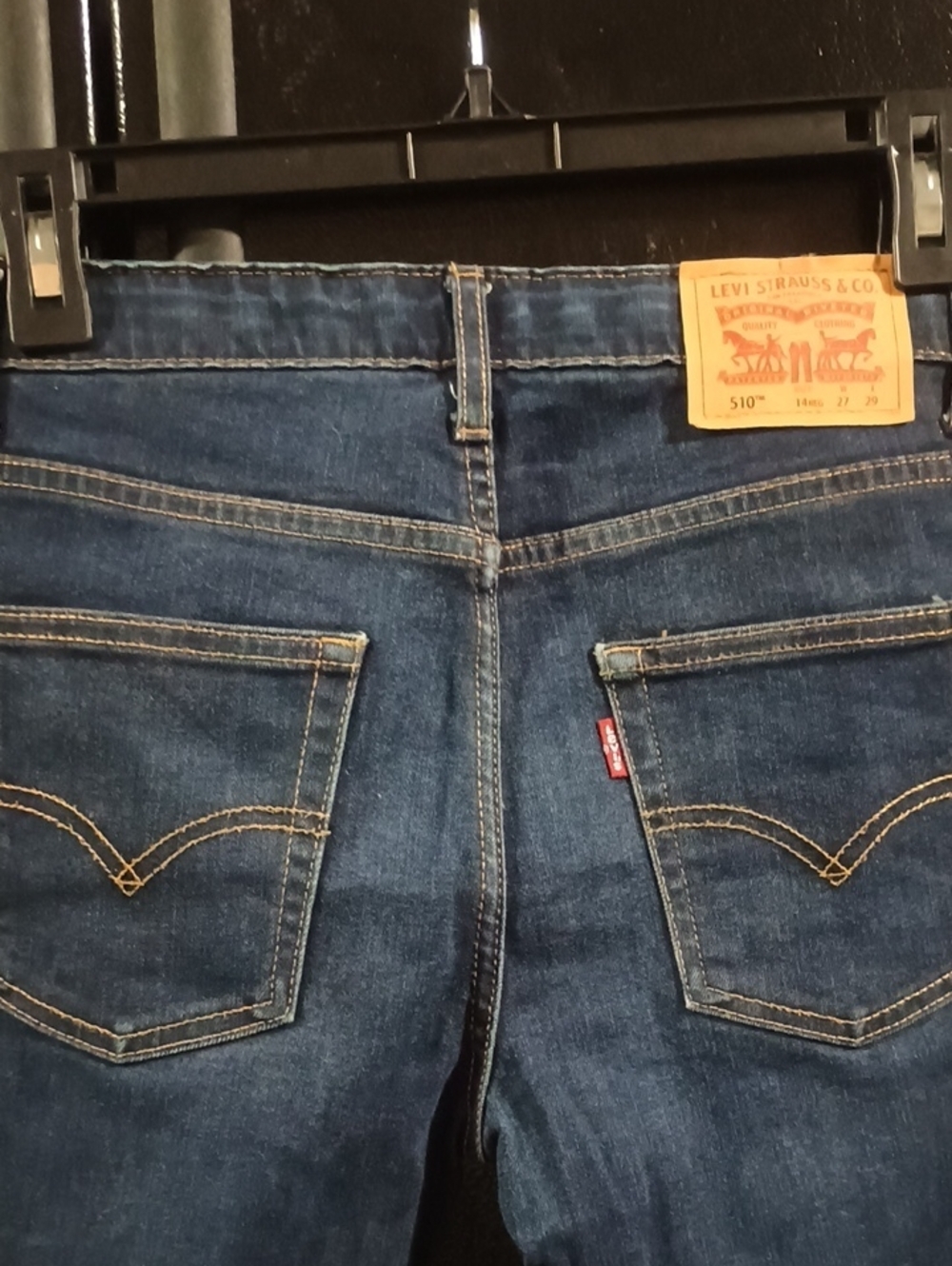 Levi's Kids Indigo Blue Denim Jeans with Tan Patch